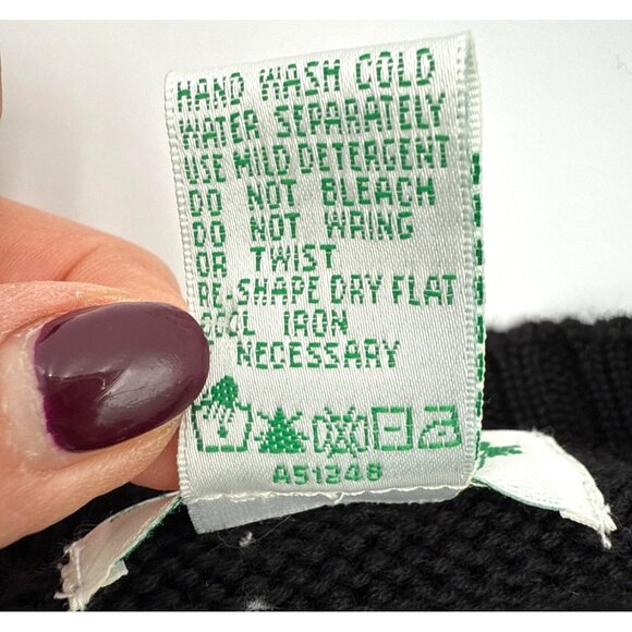 NWT Quacker Factory Apple Cottagecore Sweater Knit Pullover Black 1X Novelty - Picture 10 of 12